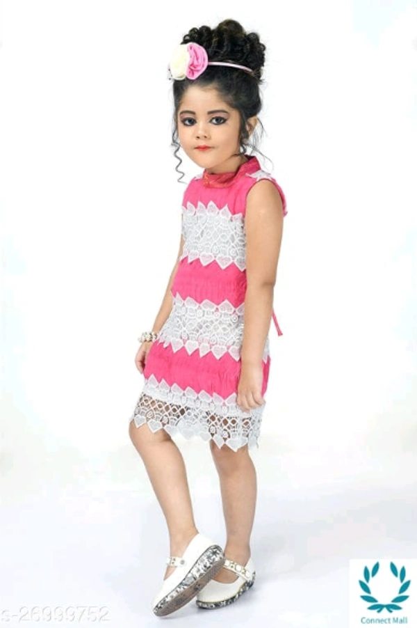 Linotex Girls Party Festival kids Dress - 8-9 Years, Pink